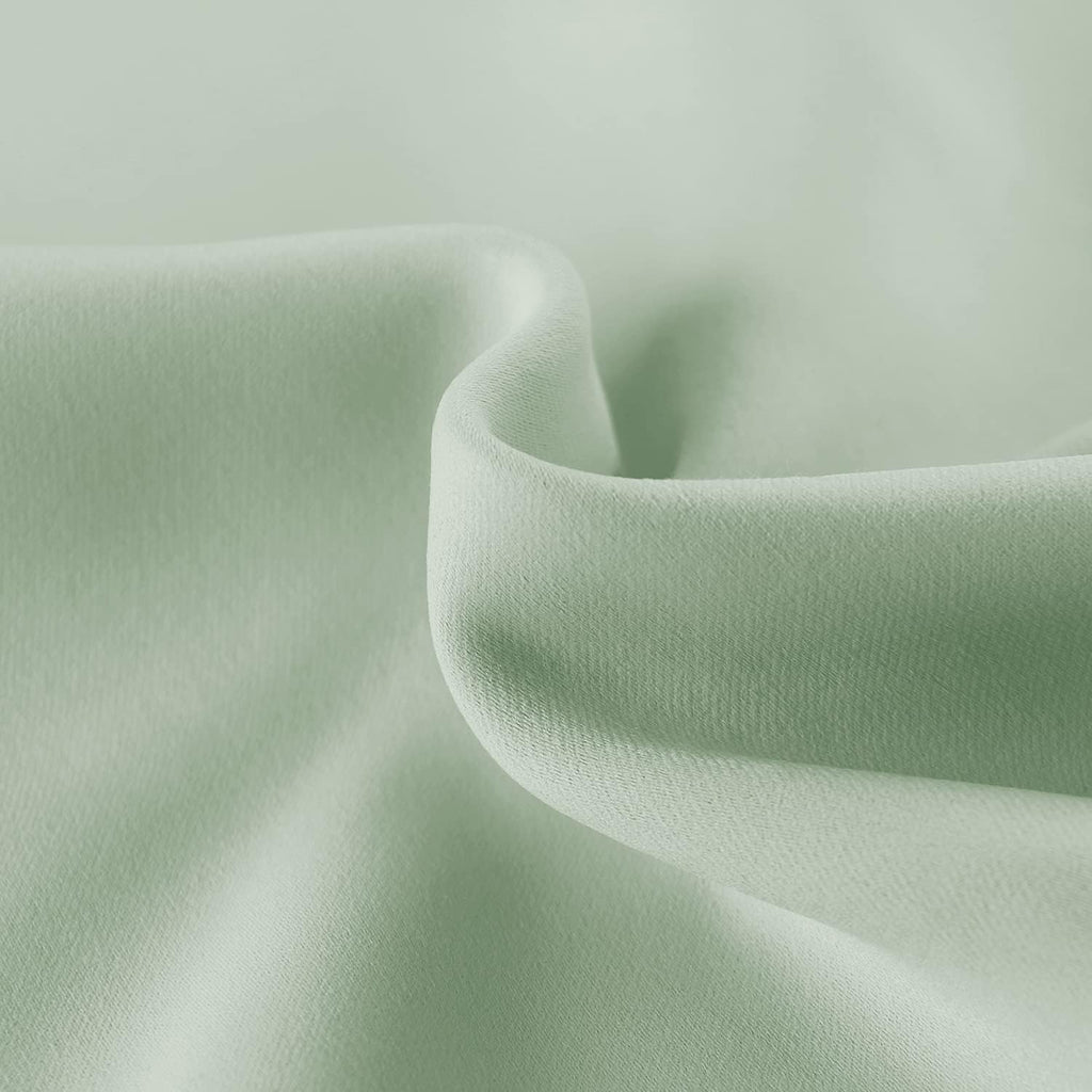 DWCN French Door Curtains – Rod Pocket Thermal Blackout Curtain for Doors with Glass Window, Kitchen and Patio Doors for Privacy, 25 X 72 Inches Long, 1 Curtain Panel with Tieback, Bean Green