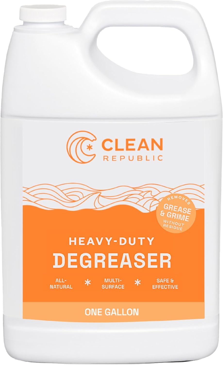Clean Republic Heavy-Duty Degreaser, Multi-Surface Cleaner for Ovens, Stove Tops, Grills, and More, 1 Gallon Bottle