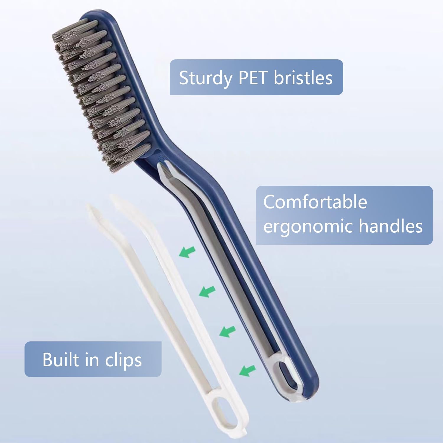 5 PCS Crevice Cleaning Brush, Multifunctional Hard Bristle Grout Cleaner Brush, Bathroom Cleaning Brush Tool with Clip,Kitchen Brush for Household, Kitchen, Window, Sink, Toilet, Grout