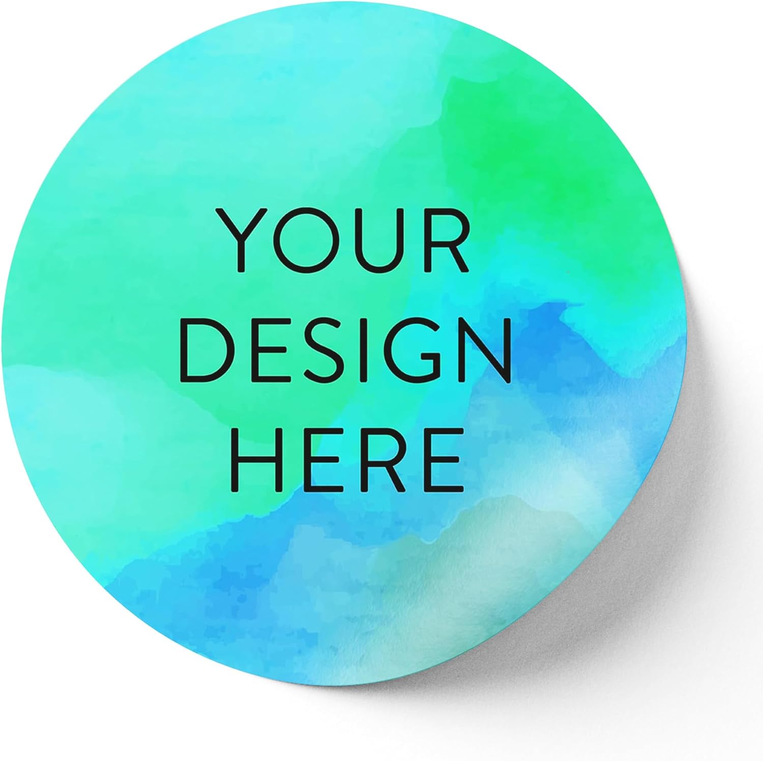 100 Custom Vinyl Stickers - Upload Your own Image, Text, Design, Logo - Personalized Logo Labels for Handmade, Packaging, Bottle, Jars, Candle, Brand Stickers (Blue Green, 2x2)