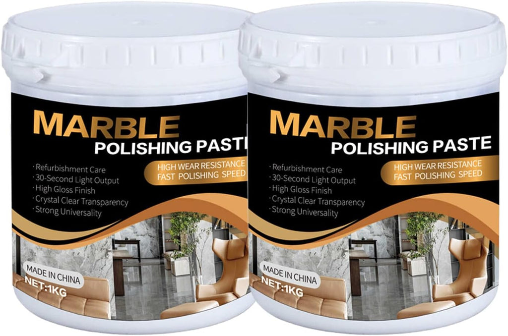 Marble Polishing Paste Kit, Marble Polishing Compound, Countertop Cleaner, Quartz Polish, Sealant & Protector For Marble Countertops, Floors, Walls