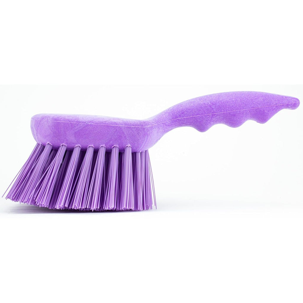 SPARTA 40541EC68 Plastic Scrub Brush, Utility Brush, Kitchen Brush With Hanging Hole For Cleaning, 8 Inches, Purple, (Pack of 6)