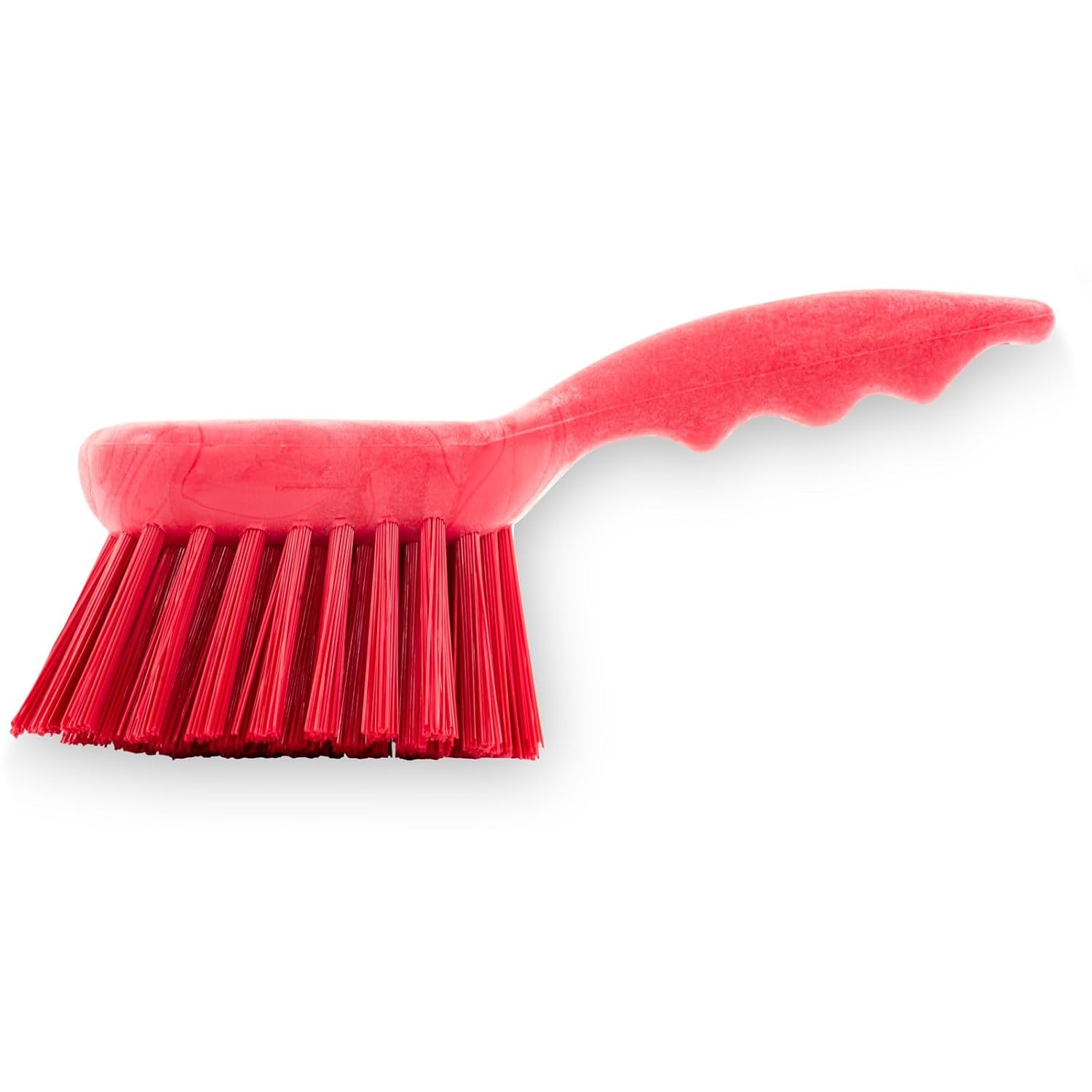 SPARTA 40541EC05 Plastic Scrub Brush, Utility Brush, Kitchen Brush With Hanging Hole For Cleaning, 8 Inches, Red, (Pack of 6)