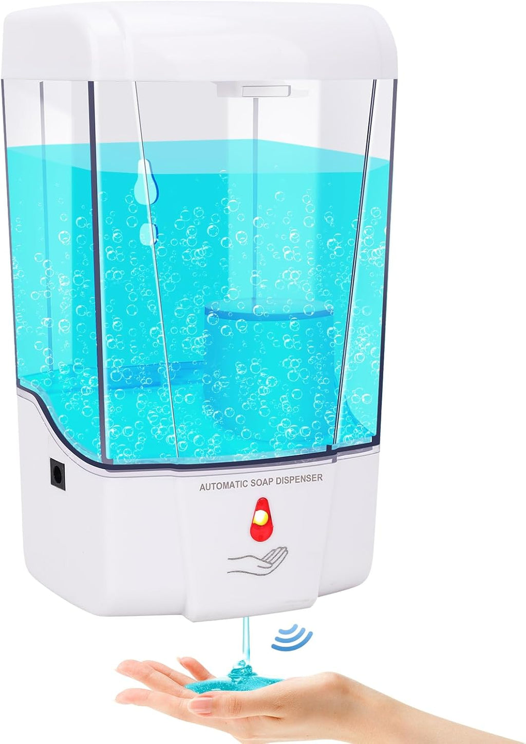 Automatic Soap Dispenser Wall Mounted: 700ml/23.7oz Commercial Hand Soap Dispenser Wall Mount, Touchless Electric Sensor Pump for Home Kitchen Bathroom Offices Hotel Commercial Restaurant