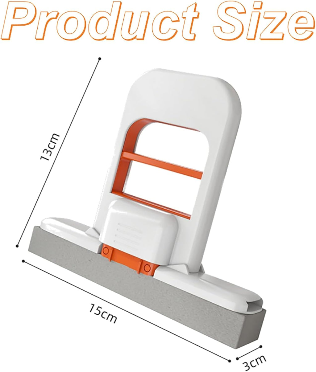 Mini Foldable Desktop Mop, Sponge Mop Wet and Dry Use Cleaning System, Self-Squeeze Small Mop for Bathroom Kitchen Desktop Glass Living Room Car (Black, 1pcs)