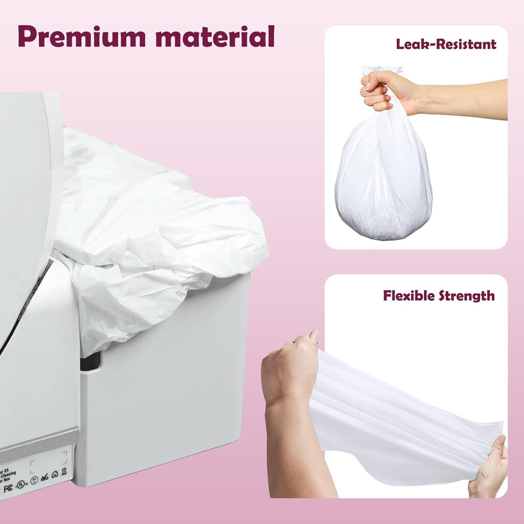 Trash Bags for Popur X5 Litter Box – Thickened, Leakproof Design, 7-Day Odor Control Perfect Fit for Popur X5 Self-Cleaning Cat Litter Boxes -100PCS