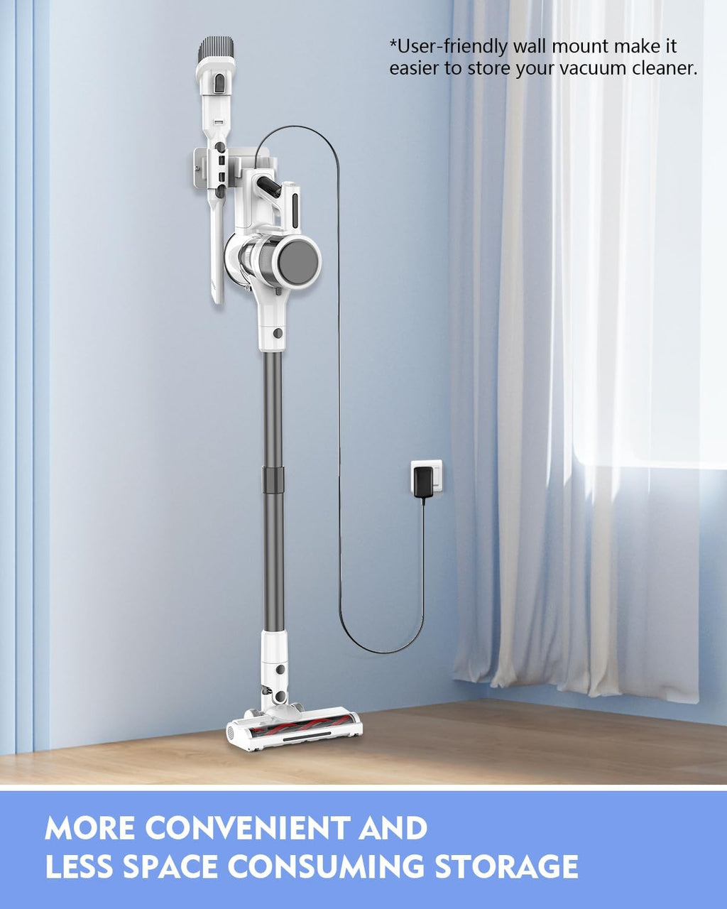 Cordless Vacuums, 80,000PRM Powerful Motor Vacuum Cleaner and 2200mAH Rechargeable Battery up to 35 Mins Worktime, 2 Adjustable Modes, Detachable Parts, Wireless Stick Vacuum (True White)