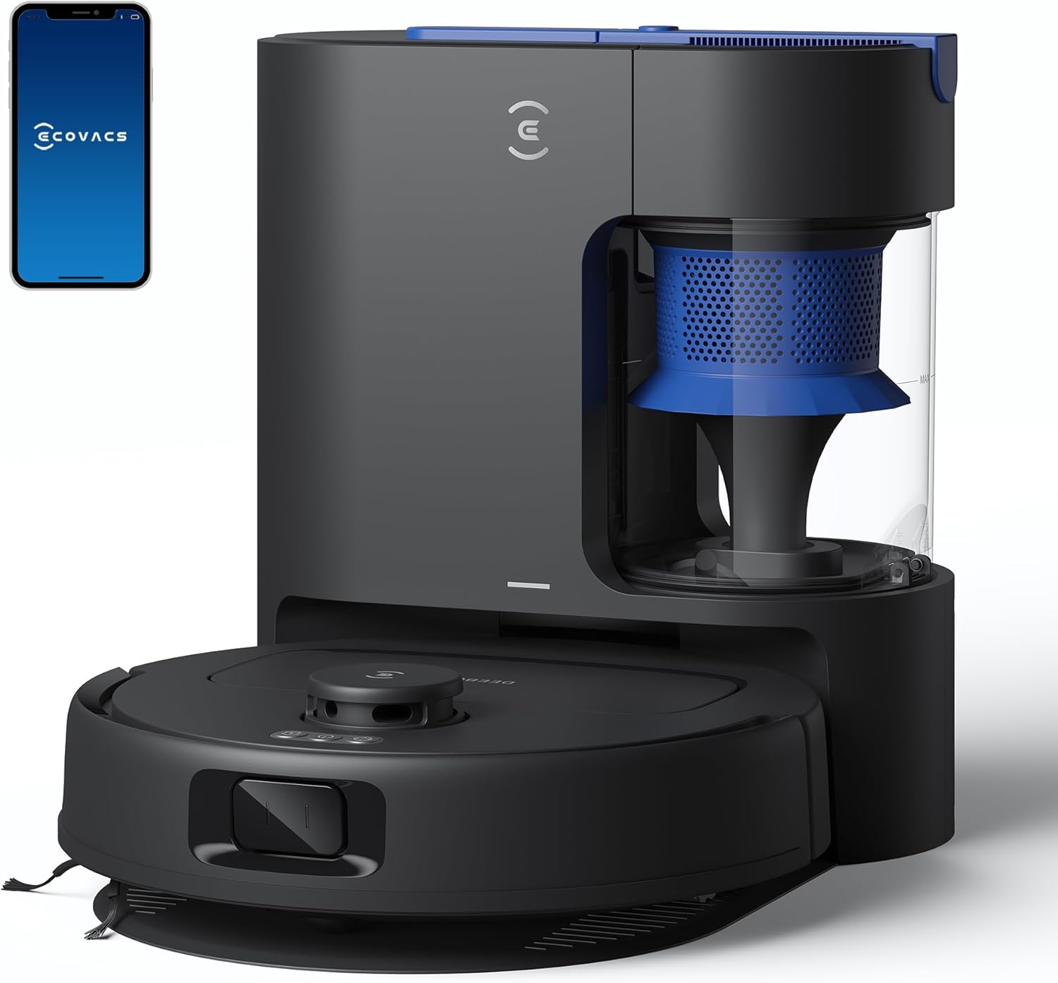 ECOVACS DEEBOT N20e Plus Robot Vacuum and Mop,with Bagless Self Emptying Station,10000Pa Powerful Suction,Anti-Tangle Technology,45-Day Capacity,300 Minutes Runtime,Perfect for Pet Hair