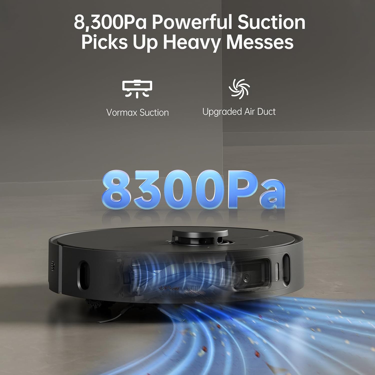 DREAME X30 Ultra Robot Vacuum with Detachable & Liftable Mop, Self-Emptying Robot Vacuum and Mop Combo with Side Brush, 8,300 Pa Suction, Self-Cleaning and Self-Drying Mop, Auto Water Filling