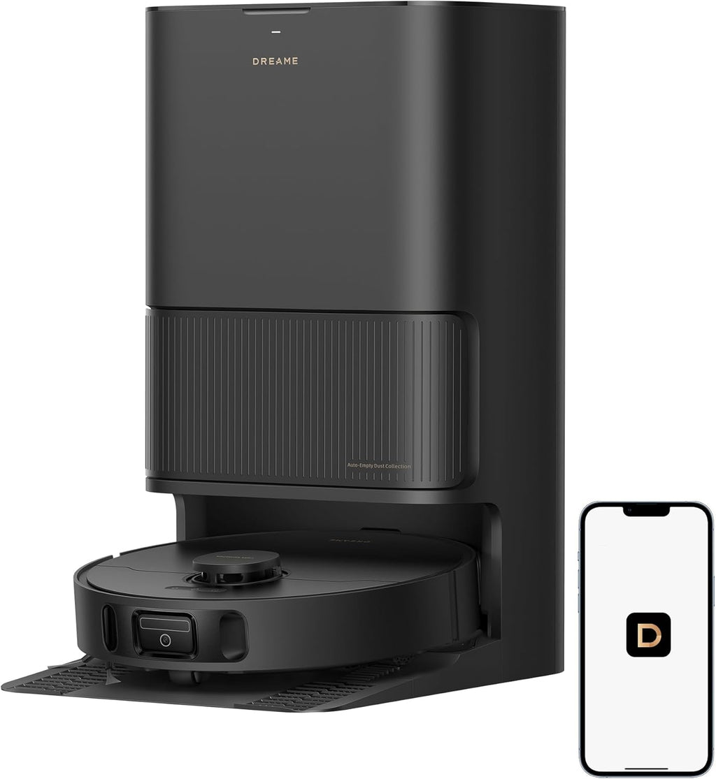 DREAME L40s Ultra CE Robot Vacuum and Mop Combo with Self-Emptying Dock, 13,000Pa Suction, Mop Self-Cleaning and Auto-Raising, Ultrasonic Carpet Sensing, Ideal for Pet Hair, Carpet and Hard Floors