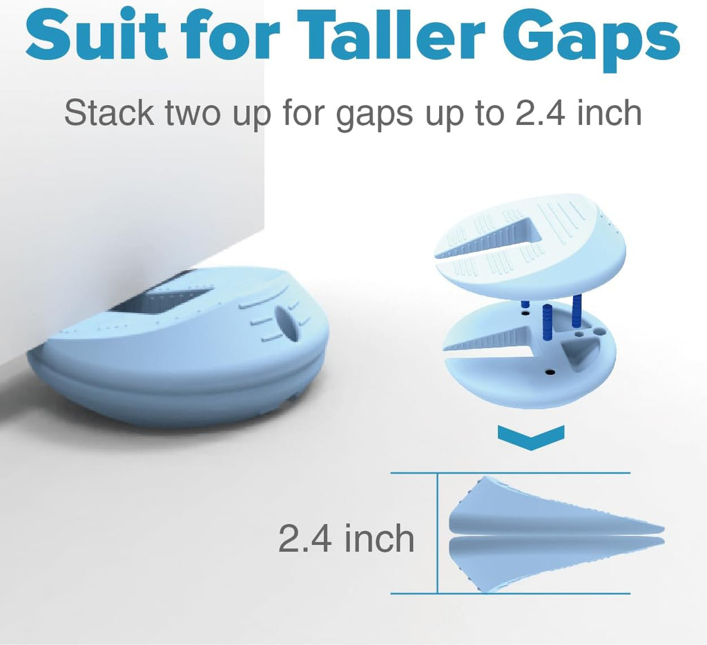 Door Pinch Guard and Door Slam Stopper, Durable Silicone Door Finger Pinch Guard, Prevents Finger Pinch Injuries, Slamming Doors, Door Safety for Kids, 4 Packs Blue Upgraded.