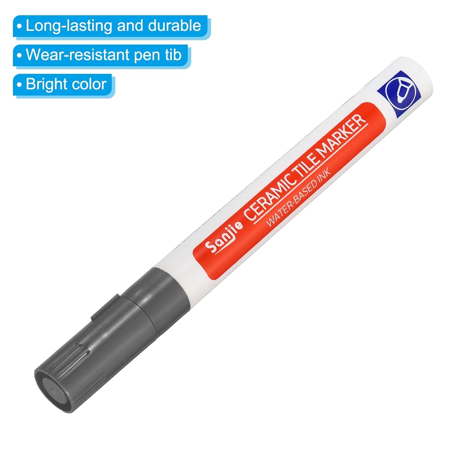 PATIKIL Grout Pen, 4 Pack Dark Grey Tile Marker Waterproof Grout Sealer Pen Tile Repair Pens Paint Pens for Wall Floor Bathroom Kitchen Refresh