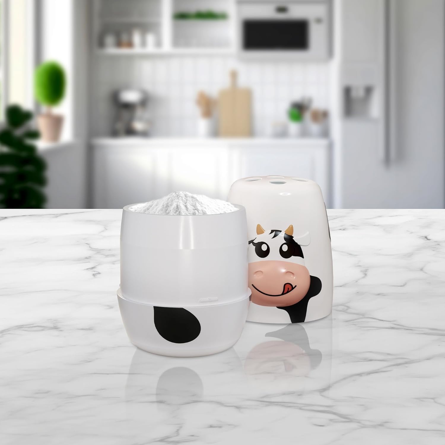 Cow Fridge Baking Soda Deodorizer – Fun Baking Soda Container | Baking Soda for Fridge and Freezer Odor Eliminator - BPA-Free Baking Soda Fridge Deodorizer