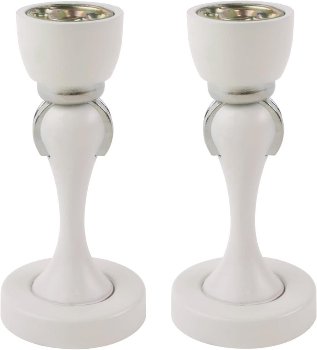 Magnetic Door Stop, Magnetic Door Catch, Door Holder, Door Stops, Wall Mounted, Floor Mounted, Door Banging Prevention (White, Large x 2pack)