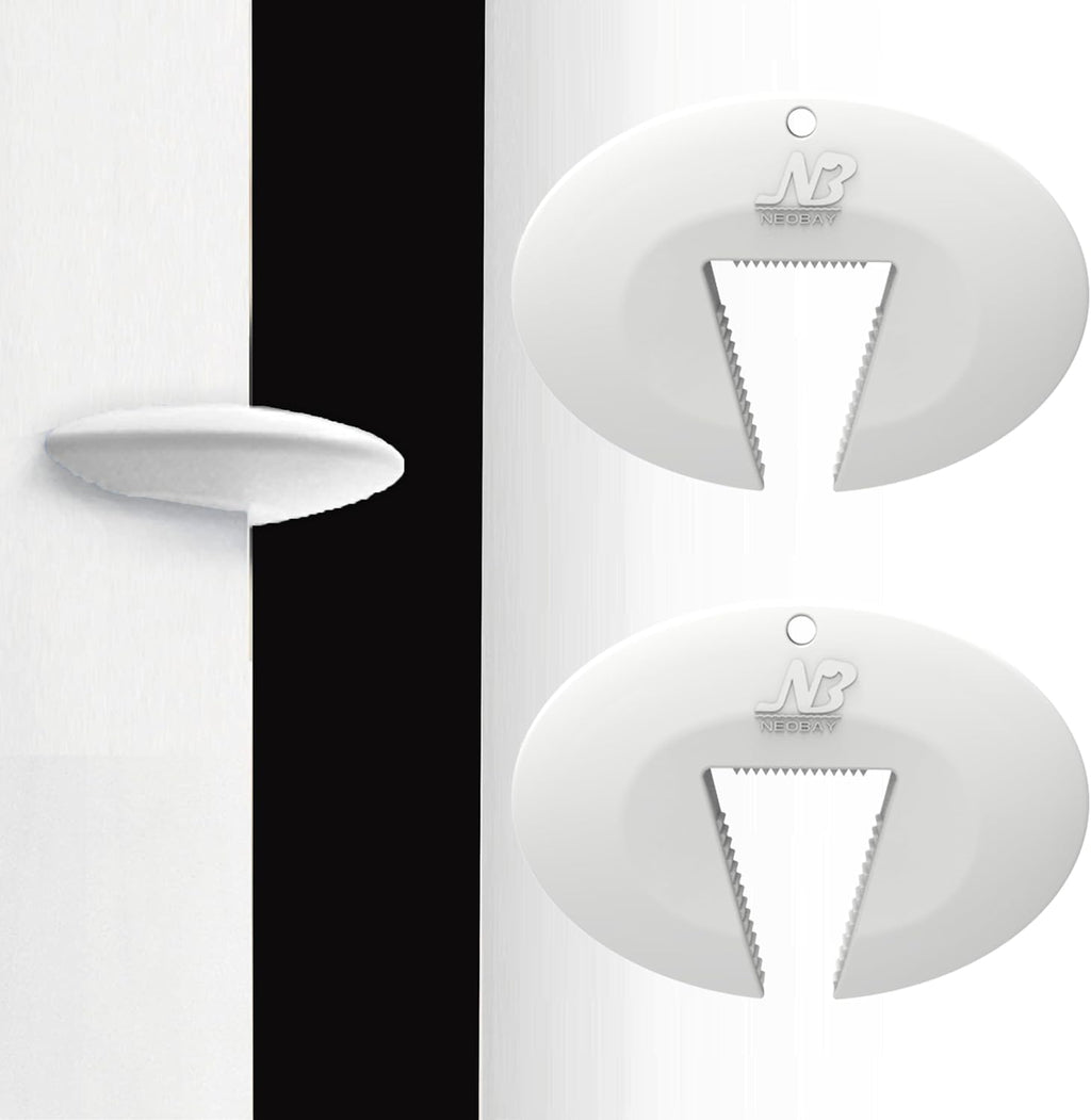 Door Pinch Guard and Door Slam Stopper, Durable Silicone Door Finger Pinch Guard, Prevents Finger Pinch Injuries, Slamming Doors, Door Safety for Kids, 2 Packs White Basic.