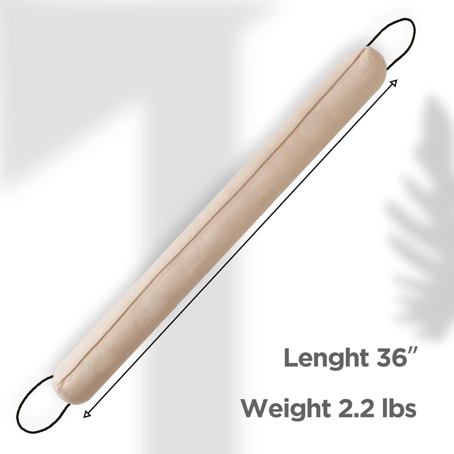 Sunolga 2-Pack 36" Door Draft Stopper Blocks Hot and Cold Air with Removable Washable Cover for Gaps Up to 3", All-Season Seal for Noise, Wind, Door Sweep for Bottom of Door, Home Essentials, Beige