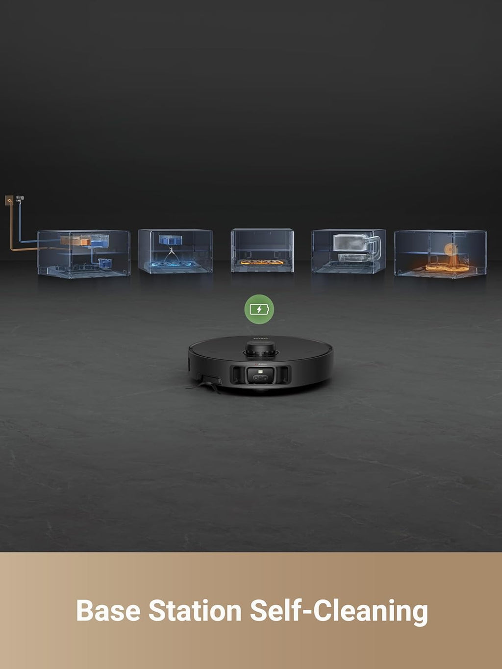 DREAME X40 Master Robot Vacuum Cleaner, 12,000Pa Suction, Auto Refilling & Draining, Smart Navigation, Mop Self-Cleaning, Pet-Friendly, 11 inch Compact Base, Alexa/Siri/Google Home Compatible