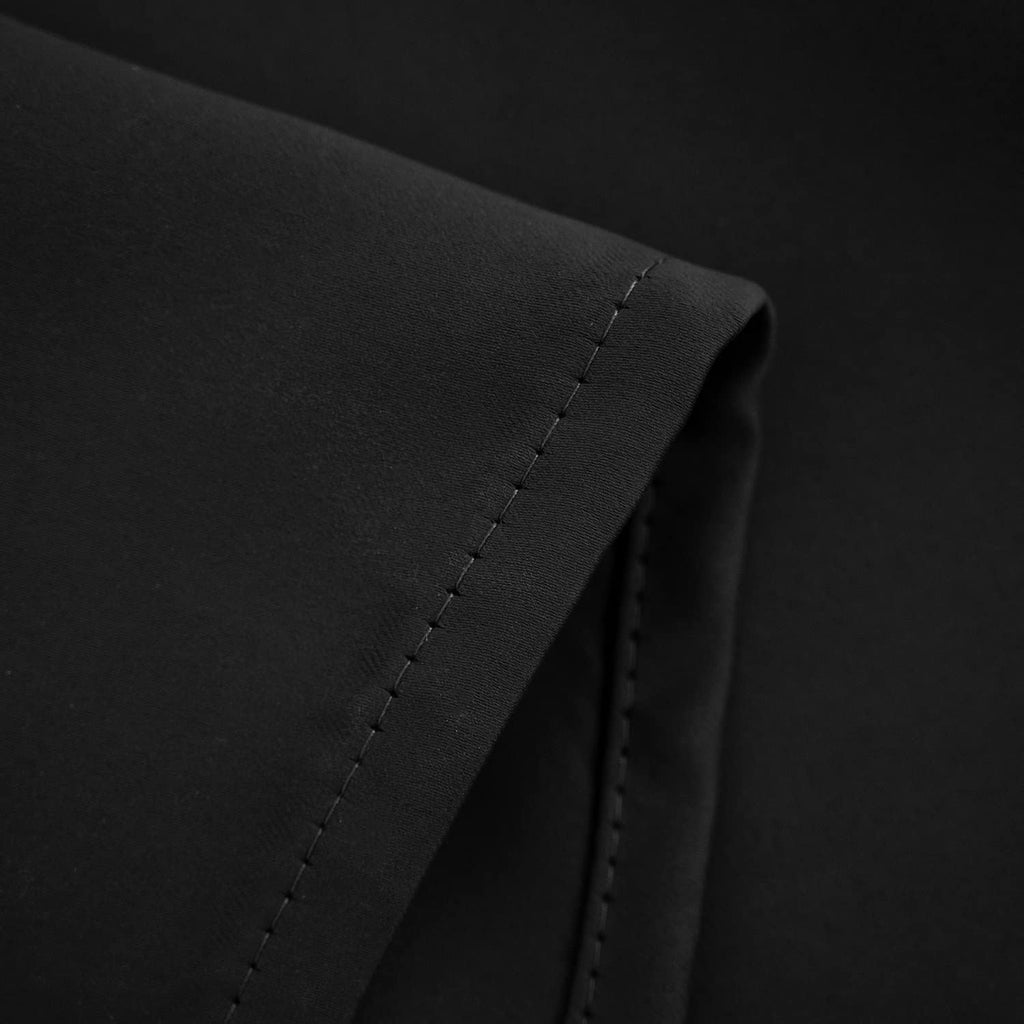 Pickluc Blackout Curtains 45 Inches Long 2 Panels, Room Darkening Tiers with Rod Pocket, Short Black Out Curtain for Small Window, 42" Wide and 45" Length, Set of Two, Black.