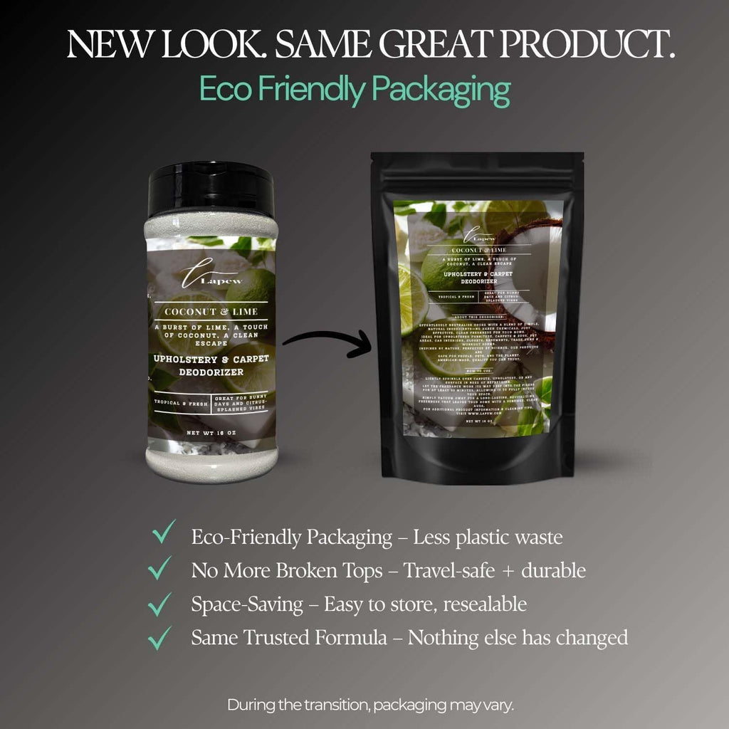 Coconut & Lime Carpet Freshener Powder: Powerful Odor Eliminator for Home, Upholstery Deodorizer, Carpet Deodorizer, Pet Urine, Cat Litter Box - Coconut Lime Verbena Fragrance