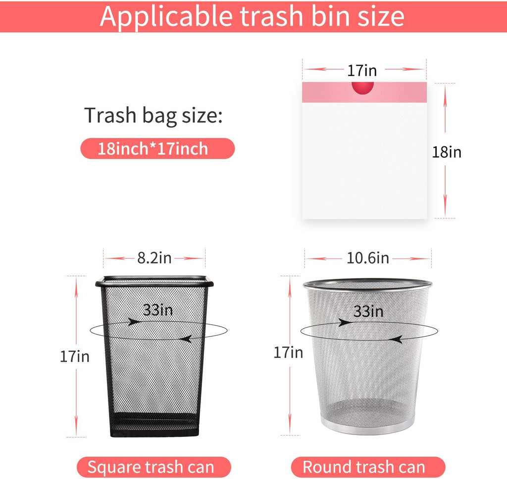 Small Trash Bags, KONE 192 Count 4 Gallon Drawstring Extra Thick Garbage Bags Wastebasket Bin Liners Plastic Trash Bags for Bathroom, Bedroom, Office, Car, Kitchen, Home
