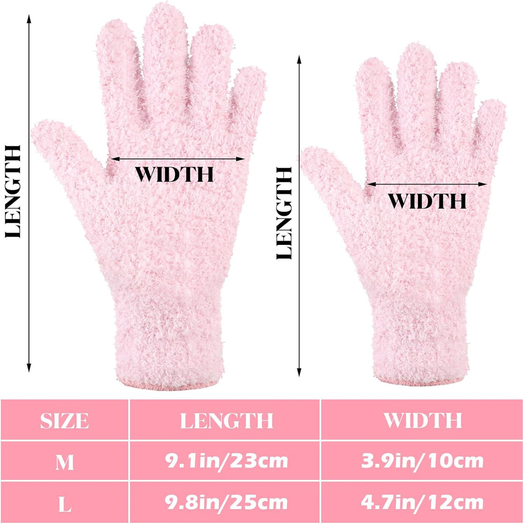 Bencailor 4 Pairs Microfiber Dusting Gloves Washable Reusable Cleaning Gloves Mittens for Plants House Cleaning Car Blinds