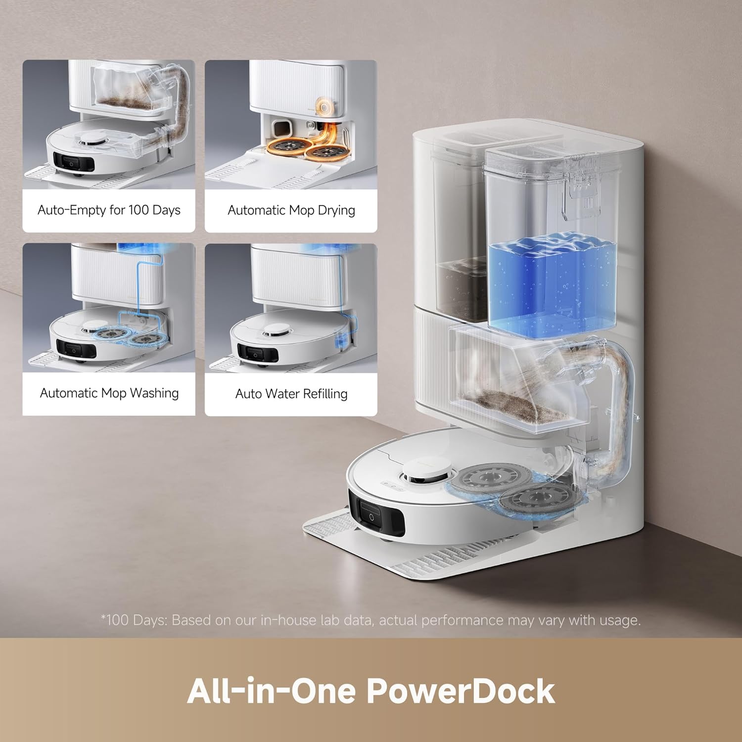 DREAME L40s Ultra CE Robot Vacuum and Mop Combo with Self-Emptying Dock, 13,000Pa Suction, Mop Self-Cleaning and Auto-Raising, Ultrasonic Carpet Sensing, Ideal for Pet Hair, Carpet and Hard Floors