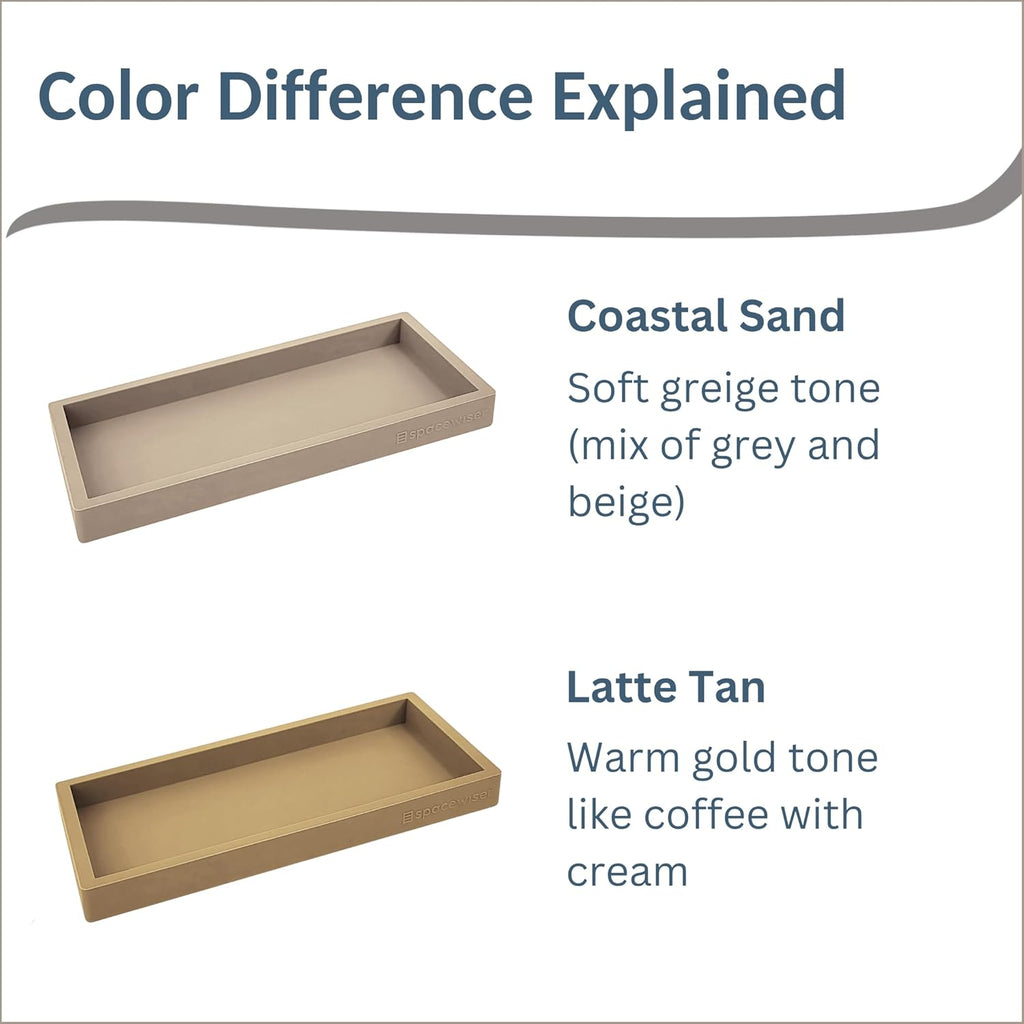 Countertop and Vanity Tray - Small 7.7” Silicone Tray for Soap Dispenser Bottles, Bathroom Trays, Kitchen Sink Trays, Sink Caddy Kitchen Sinks Organizer, Soap Dish & Sponge Holder Mat