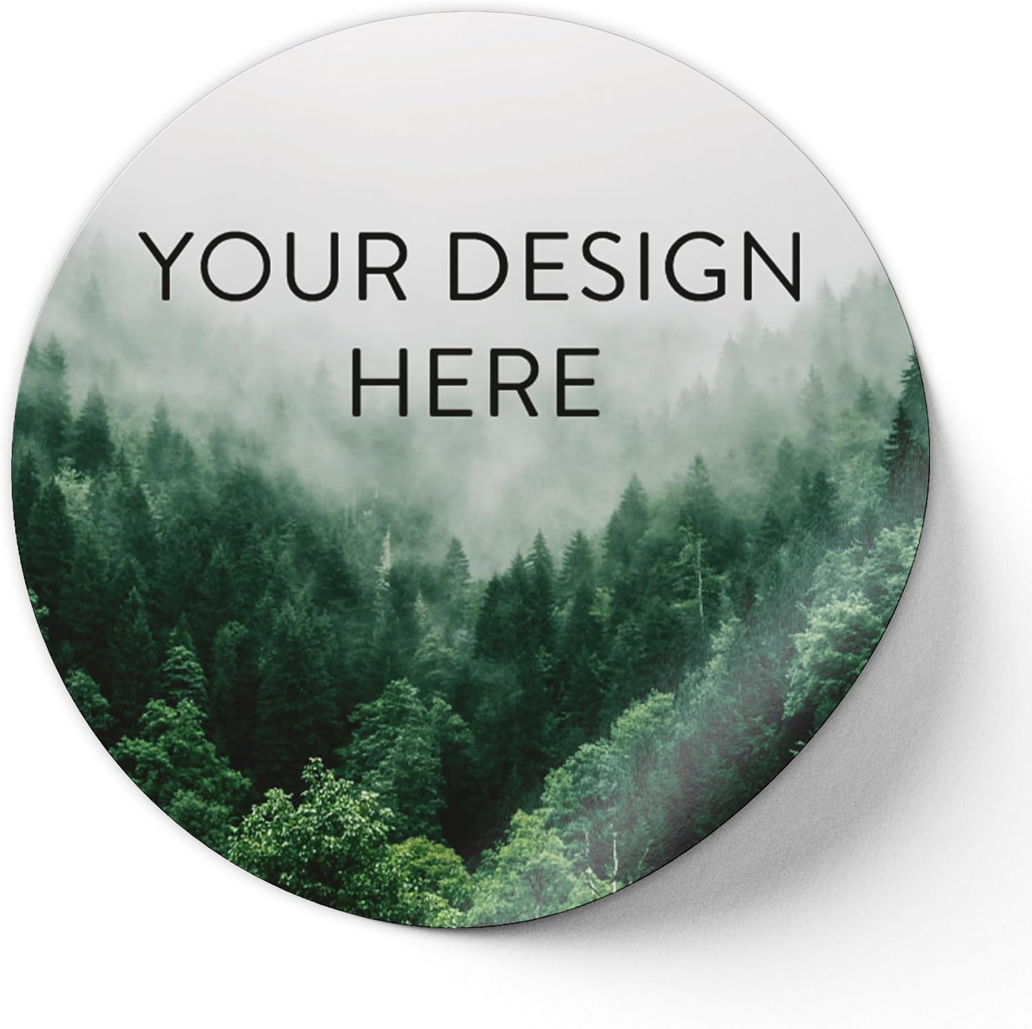 100 Custom Vinyl Stickers - Upload Your own Image, Text, Design, Logo - Personalized Logo Labels for Handmade, Packaging, Bottle, Jars, Candle, Brand Stickers (Foggy Valley, 1x1)