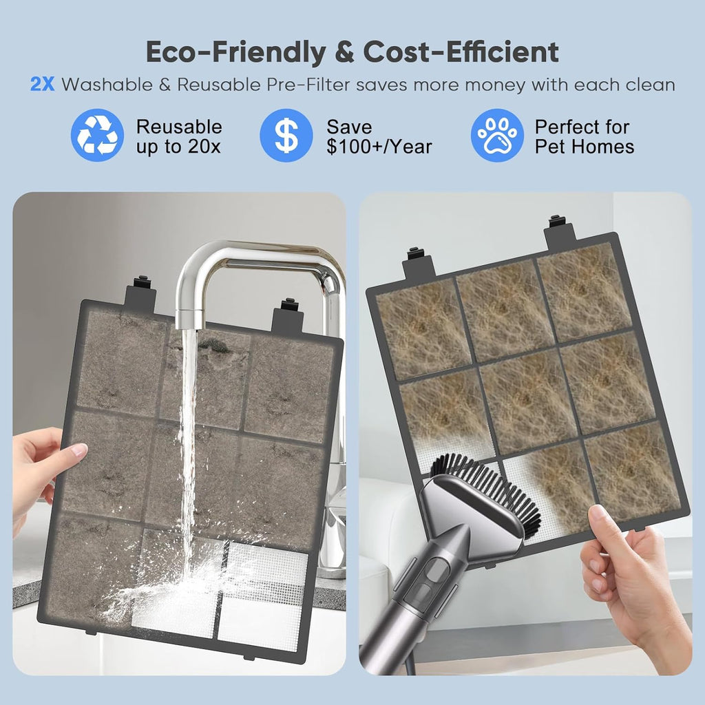 DAYETTE Air Purifier for Home Large Room Bedroom Up to 3000 Ft² with Washable Pre-Filter, Air Quality Monitor, HEPA Air Purifiers with Sleep Mode for Dust, Pollen,Black