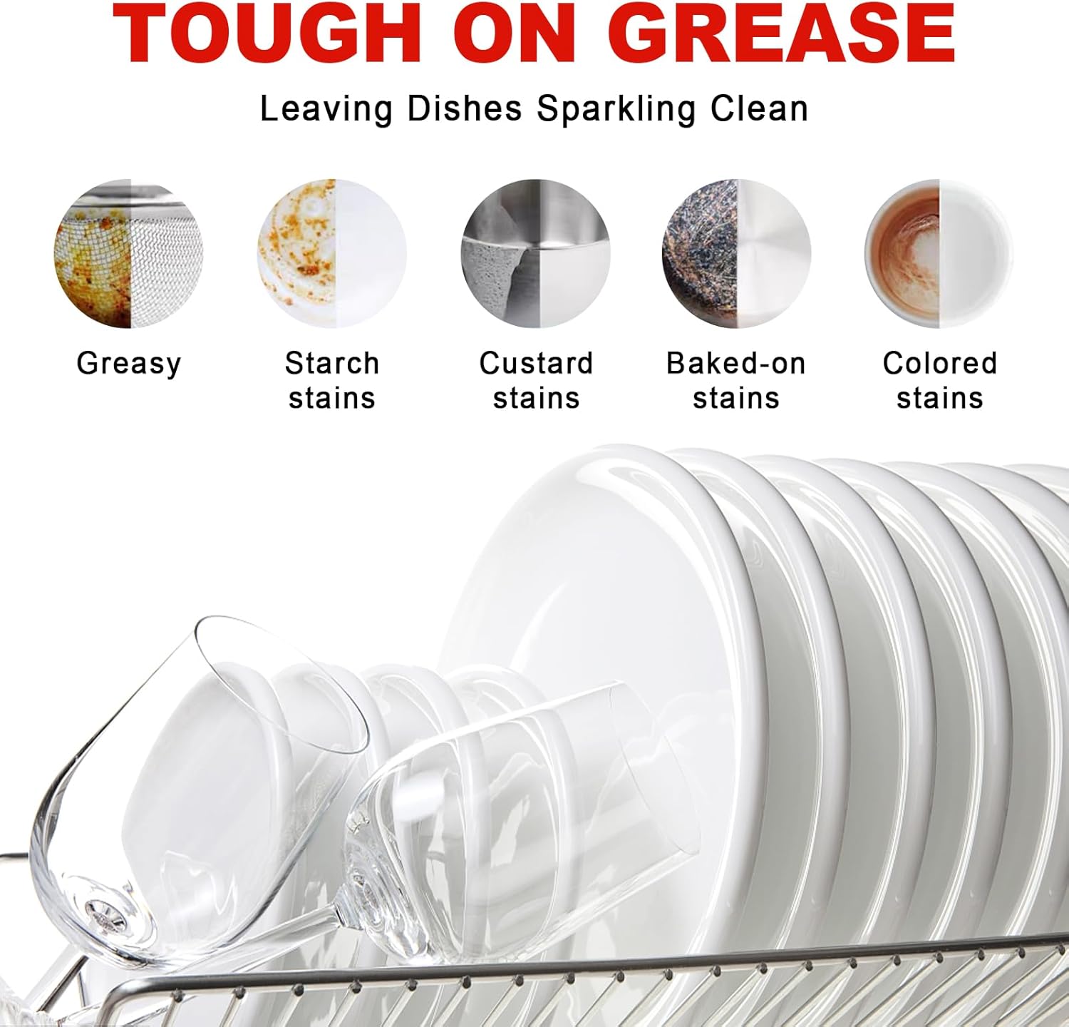 Eco Dishwasher Detergent Sheets Up To 160 Loads, Grapefruit Scent Plastic Free Dishwashing Soap Strips With High Efficient Solid Enzyme, Leaving Dishes Sparkling Clean