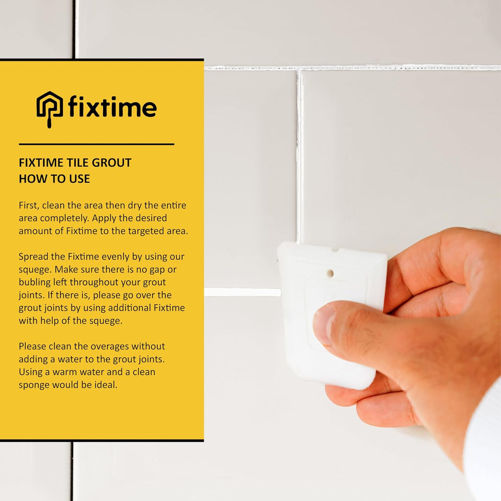 Tile Grout Repair Kit, White Grout Filler Tube 8 oz, Grout Repair Renews, Fast Drying Repait Kit, Grout Sealer for Floor Tile - Spatula Included (2xWhite)