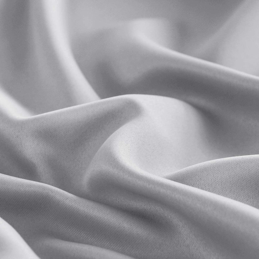 DWCN French Door Curtains – Rod Pocket Thermal Blackout Curtain for Doors with Glass Window, Kitchen and Patio Doors for Privacy, 54 X 72 Inches Long, 1 Curtain Panel with Tieback，Silver Grey