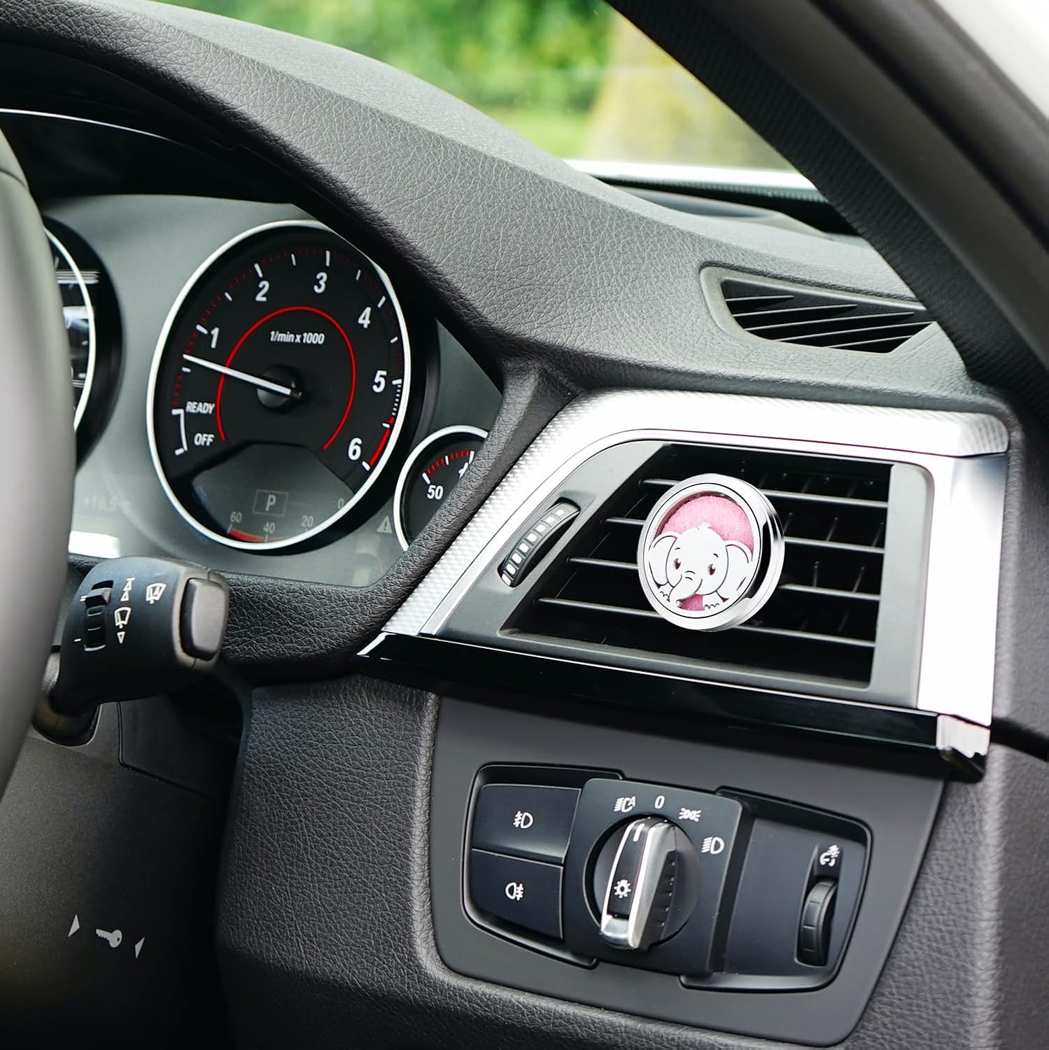 Car Diffuser Vent Clip 30mm Car Essential Oil Diffuser Vent Clips Aromatherapy Air Freshener with 10 Felt Pads Car Accessories Mother's Day for Women (Elephant Boy)