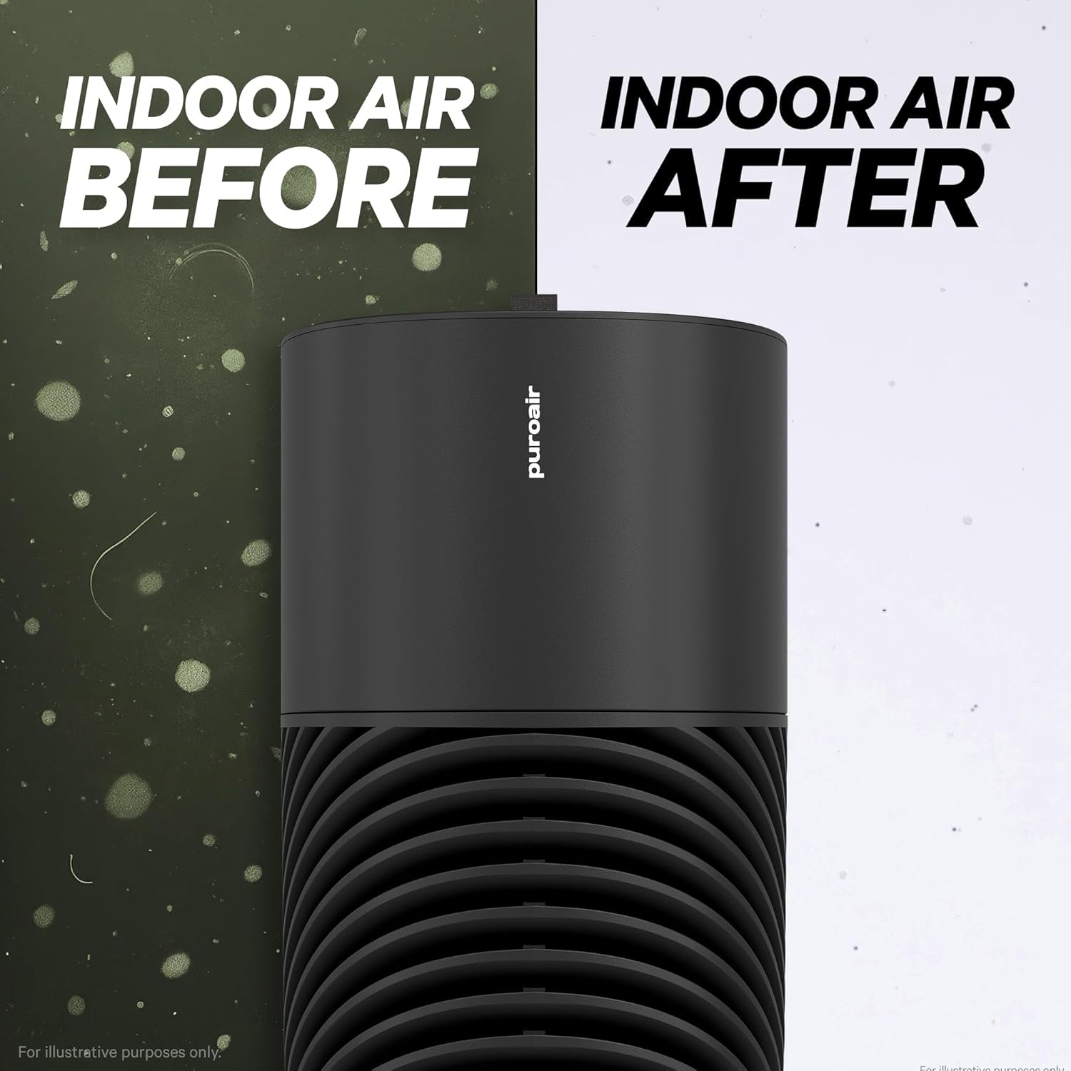 PuroAir 130i Smart Air Purifiers for Home Large Rooms - Covers Up To 600 Sq Ft - Filters Up To 99.9% of Pollutants, Smoke, Pollen, Dust - Quiet Air Filter - Air Purifiers for Bedroom (2 Pack)