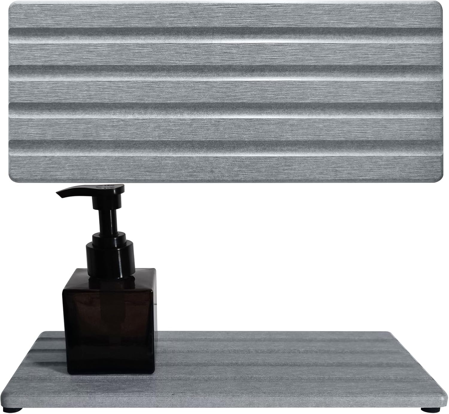 Diatomite Soap Dish, Water Absorbing Stone Tray, Kitchen Sink Organizer, Fast Drying Counter Holder (Grey, 9.5" x 4"/24 x 10cm)