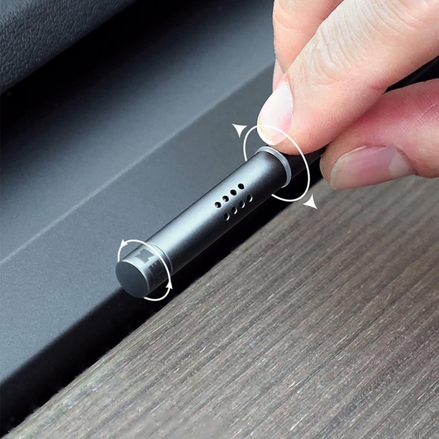 Tesla Model 3 [Not Compatible with Model 3 2024 (Highland)] /Y Air Freshener Invisible Slim Design Four Scents Selection (White Tea Valley Set)