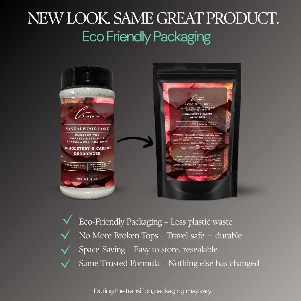 Sandalwood Rose Carpet Freshener Powder: Powerful Odor Eliminator for Home, Upholstery Deodorizer, Carpet Deodorizer, Pet Urine, Cat Litter Box - Sandalwood Rose Fragrance.