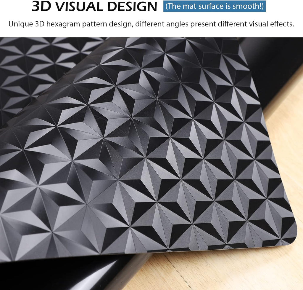 SALLOUS Chair Mat for Hard Floor, 60" x 36" Gaming Chair Mat for Hard Surface, Rolling Chair Floor Mat for Home Office - Not for Carpet (Black)