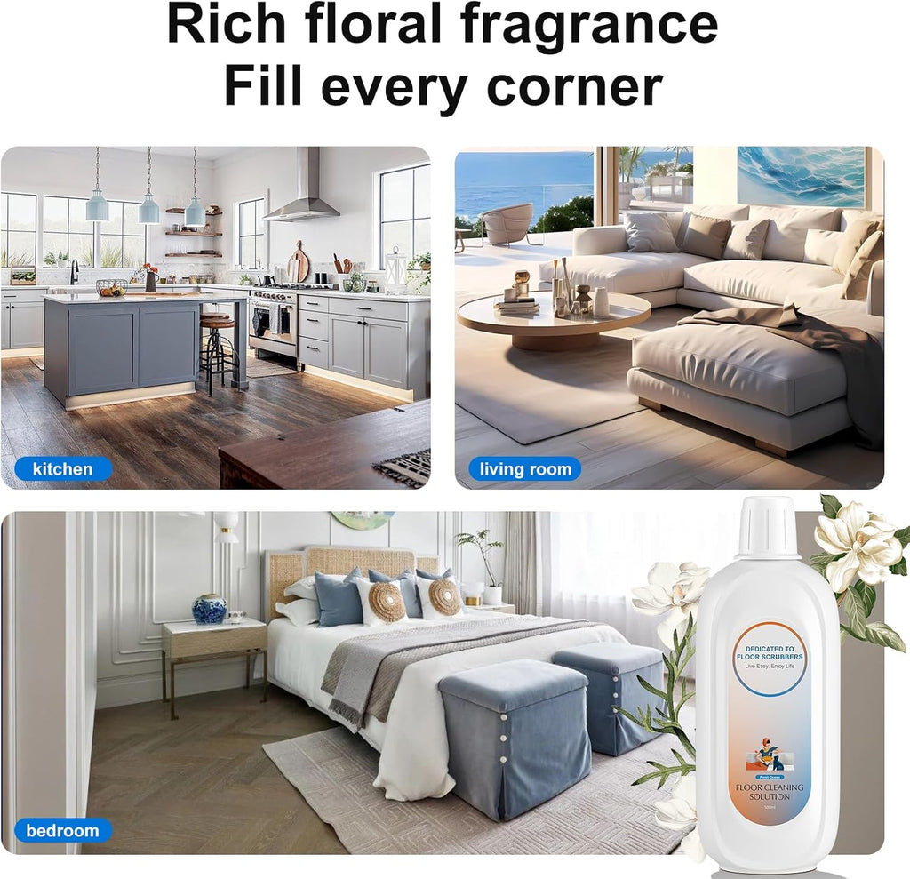 Floor Cleaning Solution Compatible With Tineco , Deep Cleans for Multiple Hard Floors, Suitable With All Robot Vacuums with Mopping and Cordless Wet/Dry Vacuum Mop Cleaner (Fresh Ocean 2 Bottle)