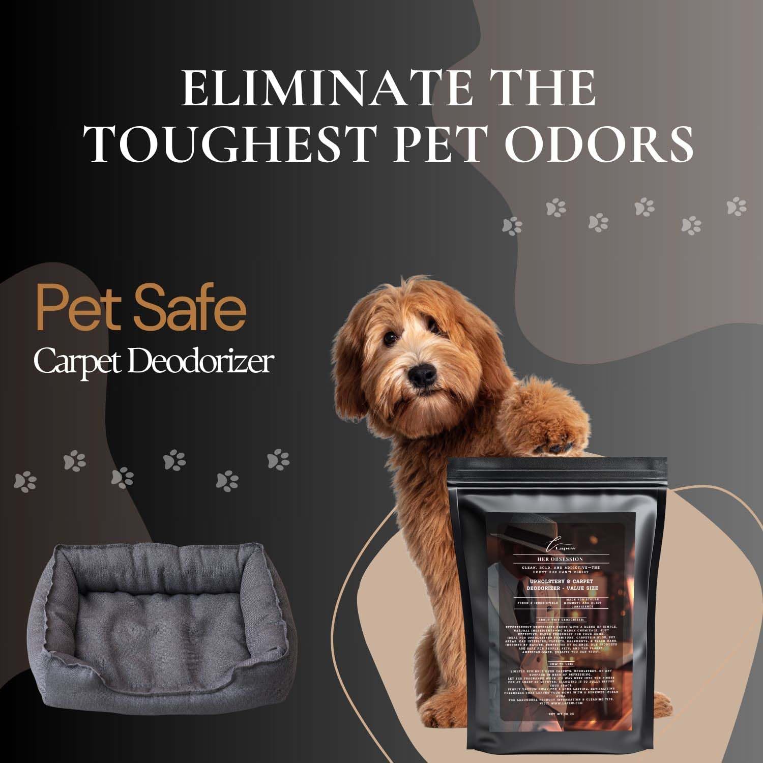 Her Obsession Carpet Freshener Powder Refill 36 oz | Powerful Odor Eliminator for Home | Upholstery Deodorizer | Carpet Deodorizer | Pet Urine | Cat Litter Box