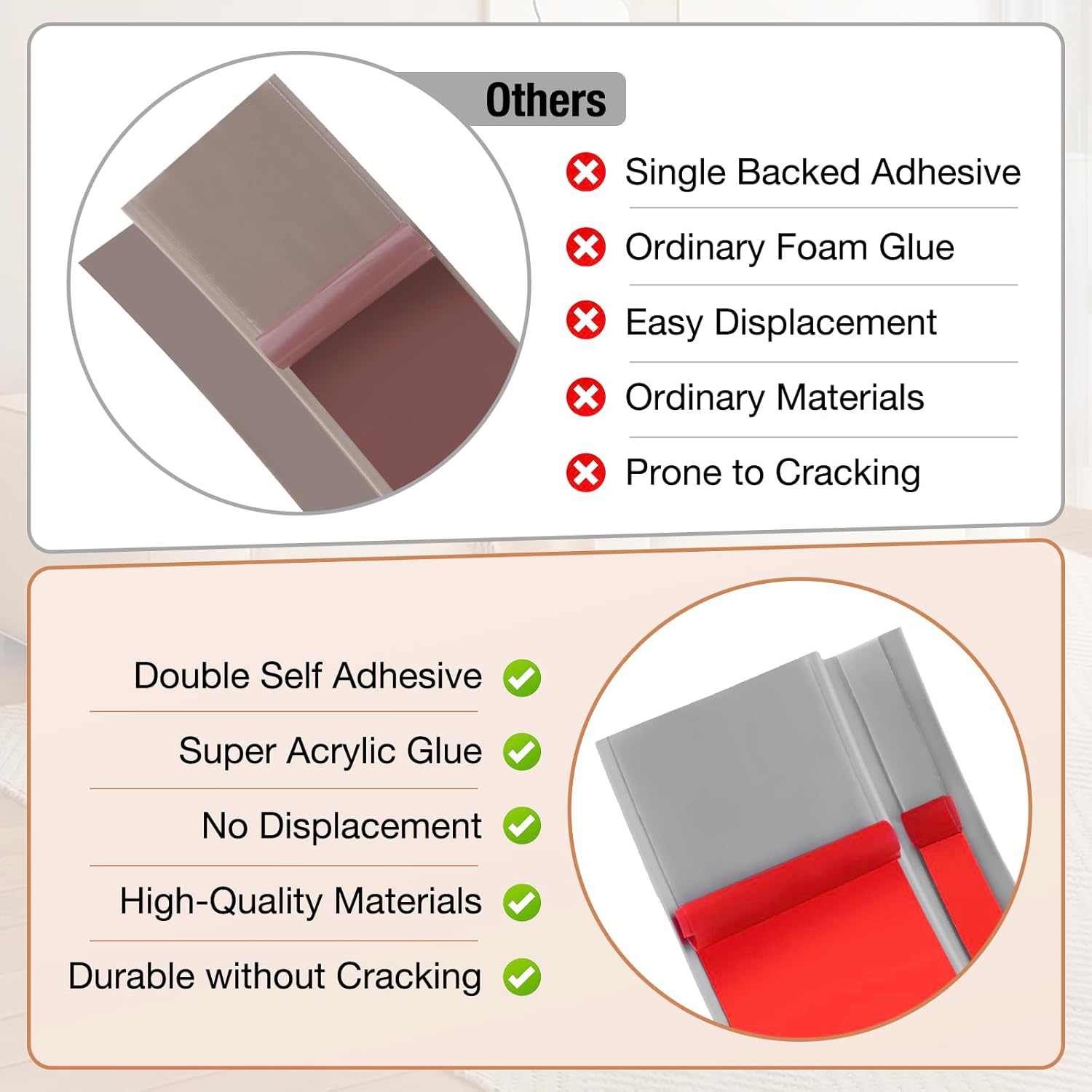 Floor Transition Strip Self Adhesive Vinyl Door Threshold for Doorways Carpet Edging Trim Overlap Edge Reducer for Laminate Floor, Carpet, Tile (Light Gray Wood Grain, 1/5" to 2/5", 6.6Ft)