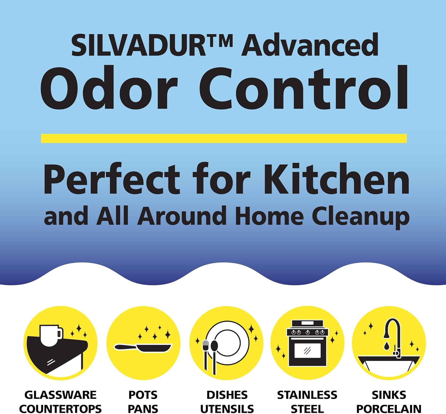 Fresh Scrub-N-Wipe Pad by Tuff-Scrub, 6-Pack, Antimicrobial & Charcoal Foam for Odor Control, Microfiber, Multi-Surface, Non-Scratch, Dual-Sided, Machine Washable, Kitchen Sponge (Small)