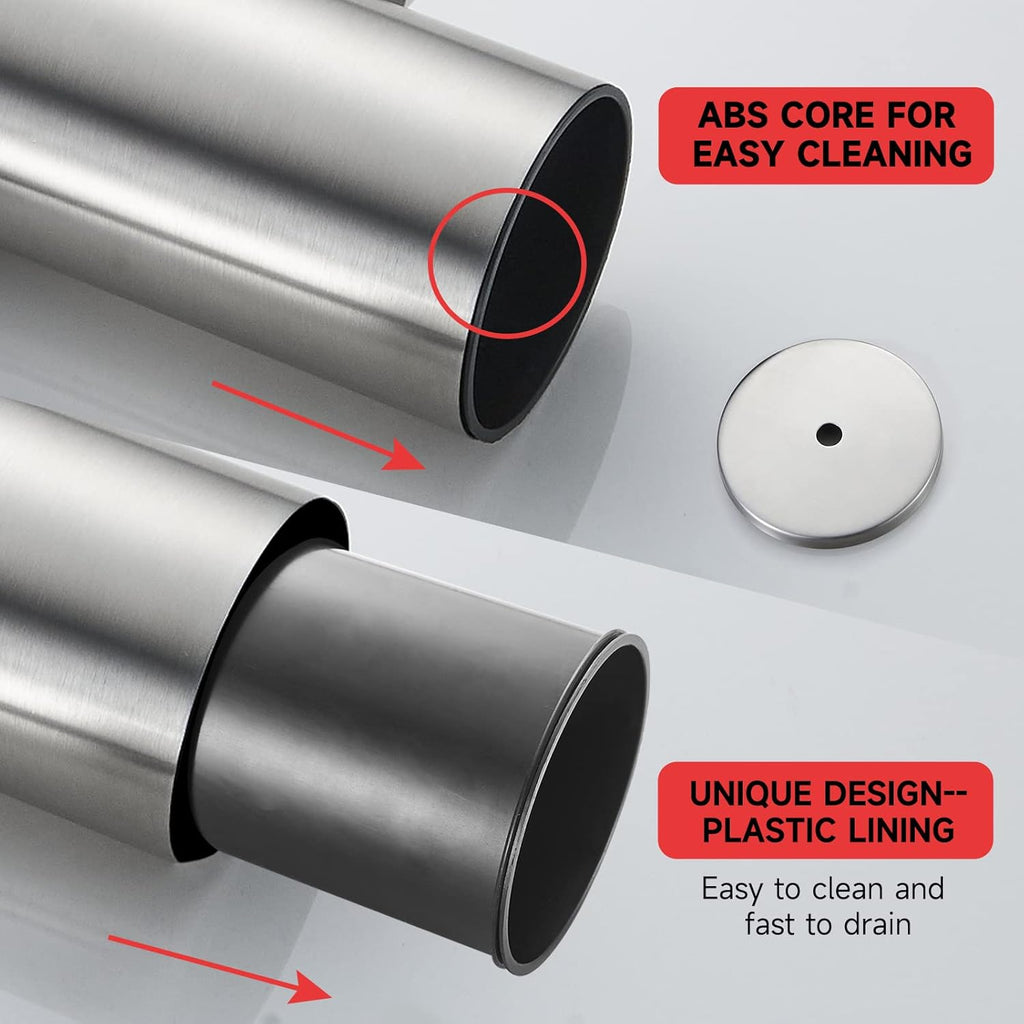 Toilet Brush with Holder Bathroom Wall Mounted Toilet Bowl Brush Holder Toilet Brush Holder Brushed Nickel