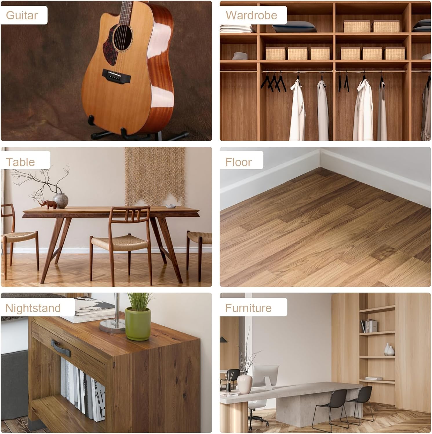 SEISSO Wood Putty, Golden Oak Wood Filler Paintable, Wood Putty Outdoor Waterproof, Wood Repair Putty Stainable, Wood Furniture Repair kit - Restore Wooden Table, Cabinet, Floors, Door