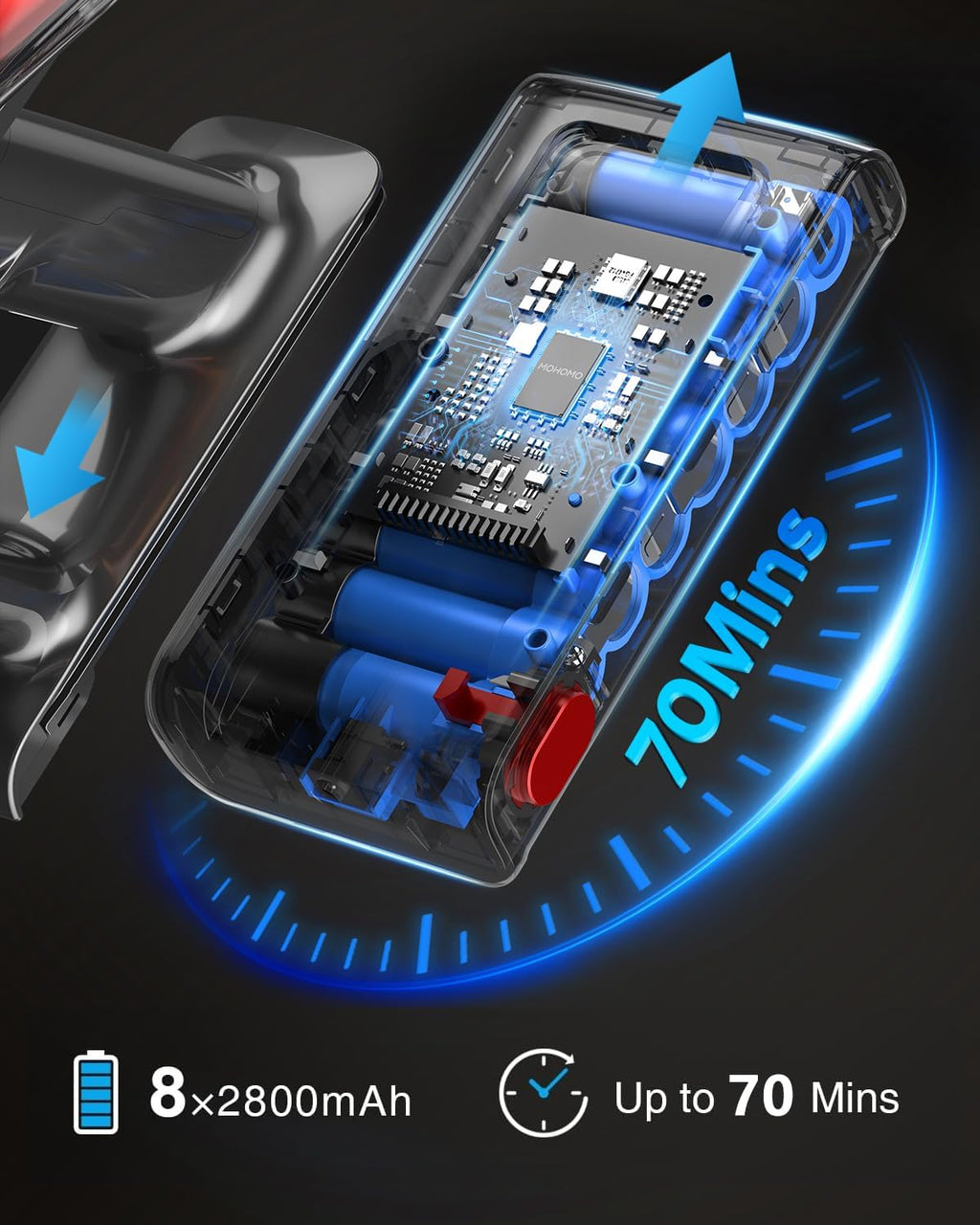 Cordless Vacuum Cleaner, 600W/50KPa/70Mins Vacuum Cleaners for Home, Self-Standing Stick Vacuum with Anti-Tangle Brush & OLED Touch Screen, Vacuum Cleaner for Hardwood Floors and Carpet,Pet Hair,Car