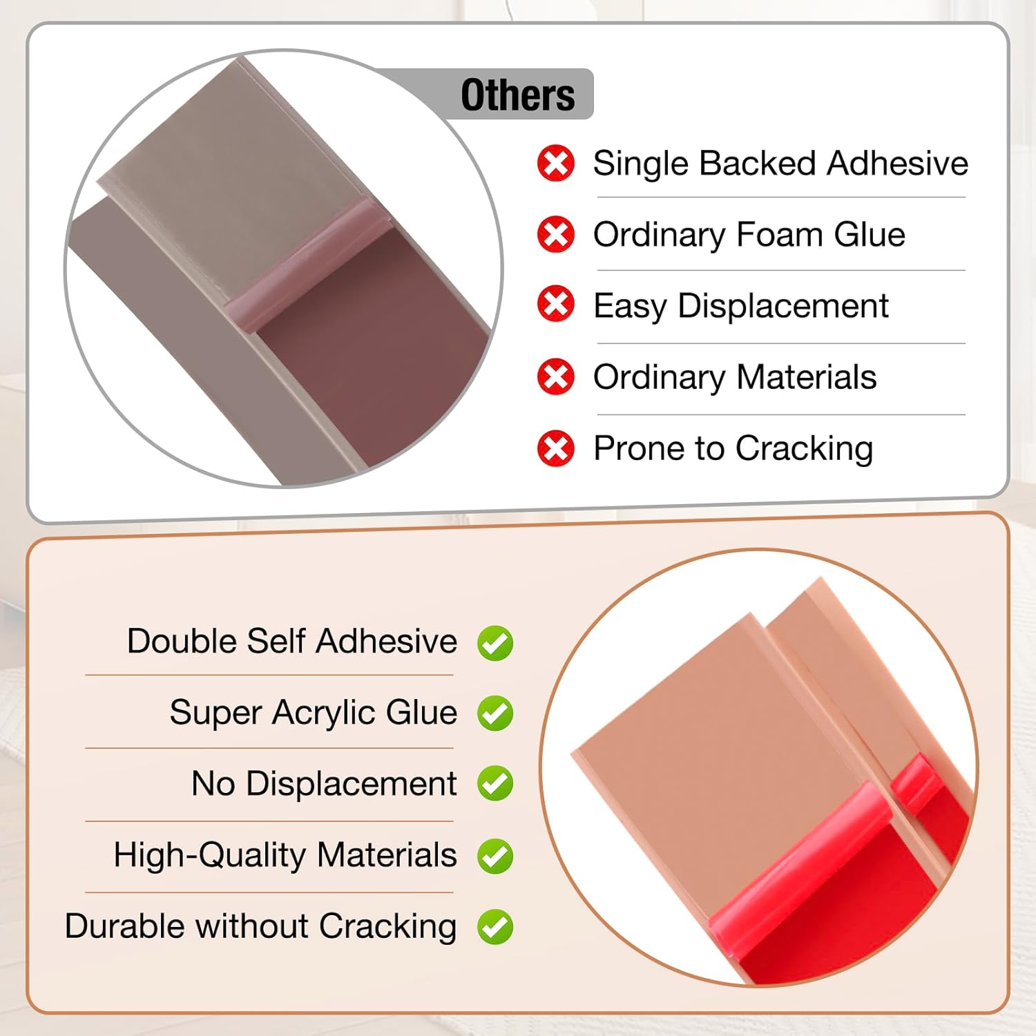 Floor Transition Strip Self Adhesive Vinyl Door Threshold for Doorways Carpet Edging Trim Overlap Edge Reducer for Laminate Floor, Carpet, Tile (Yellow Oak Grain, 1/5" to 2/5", 6.6Ft)