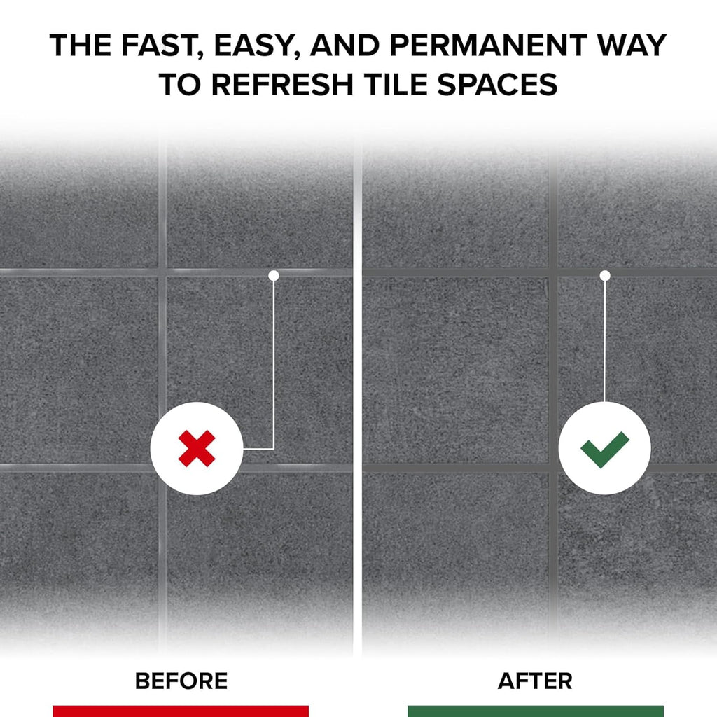 X-Protector Water Based Grout Marker - 2 PCS with 8 Tips, Light Grey