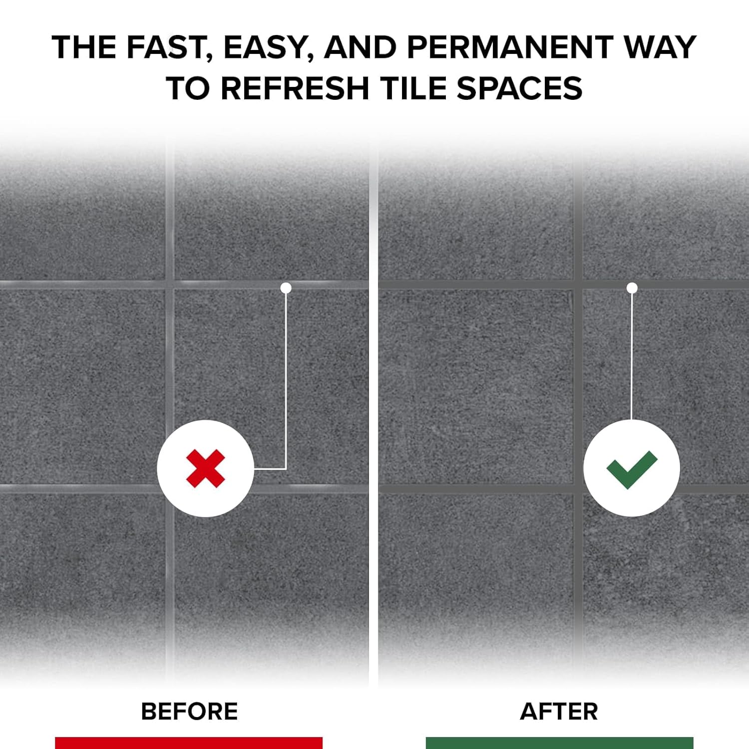 X-Protector Water Based Grout Marker - 2 PCS with 8 Tips, Light Grey