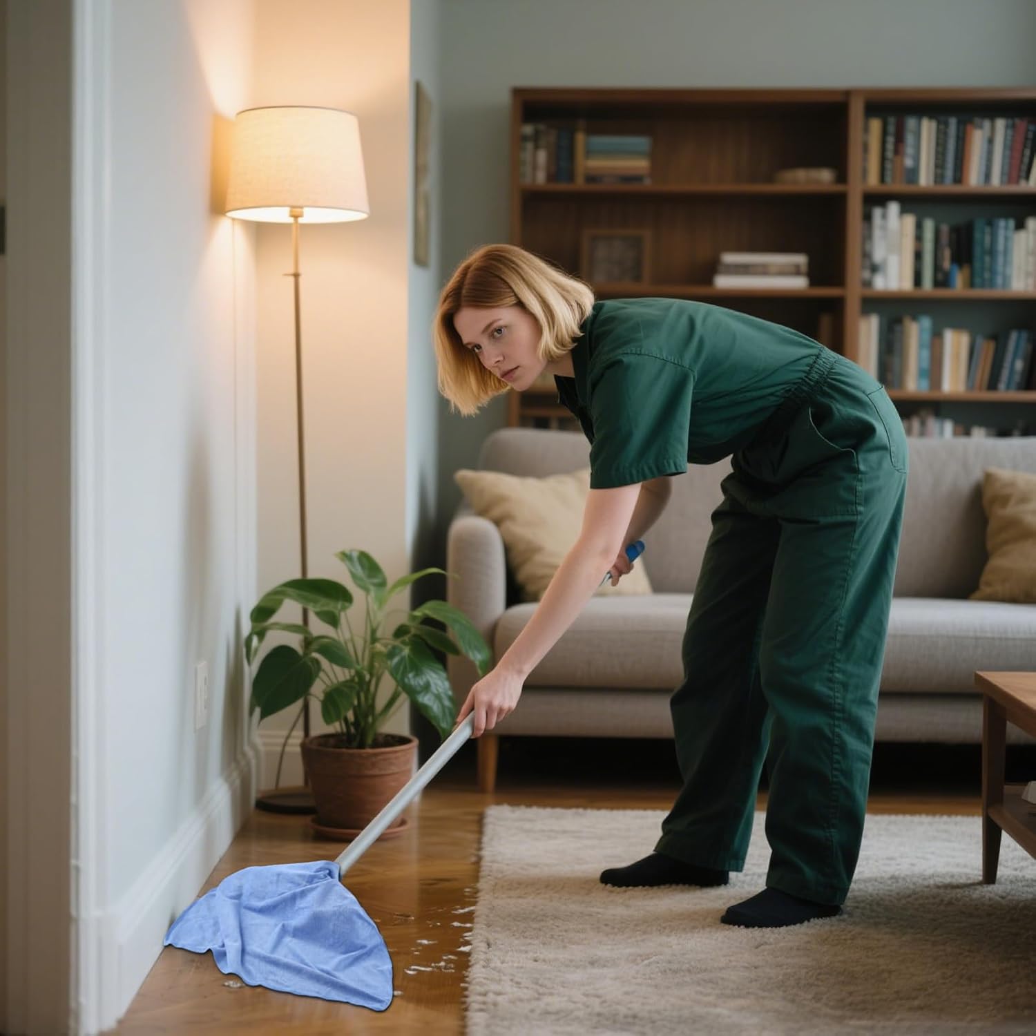 6 Pack Extra Large Microfiber Cleaning Cloths 20"x30", Lint-Free Reusable Towels for Home, Glass, Windows, Office, Kitchen, Bathroom – Mixed Blue