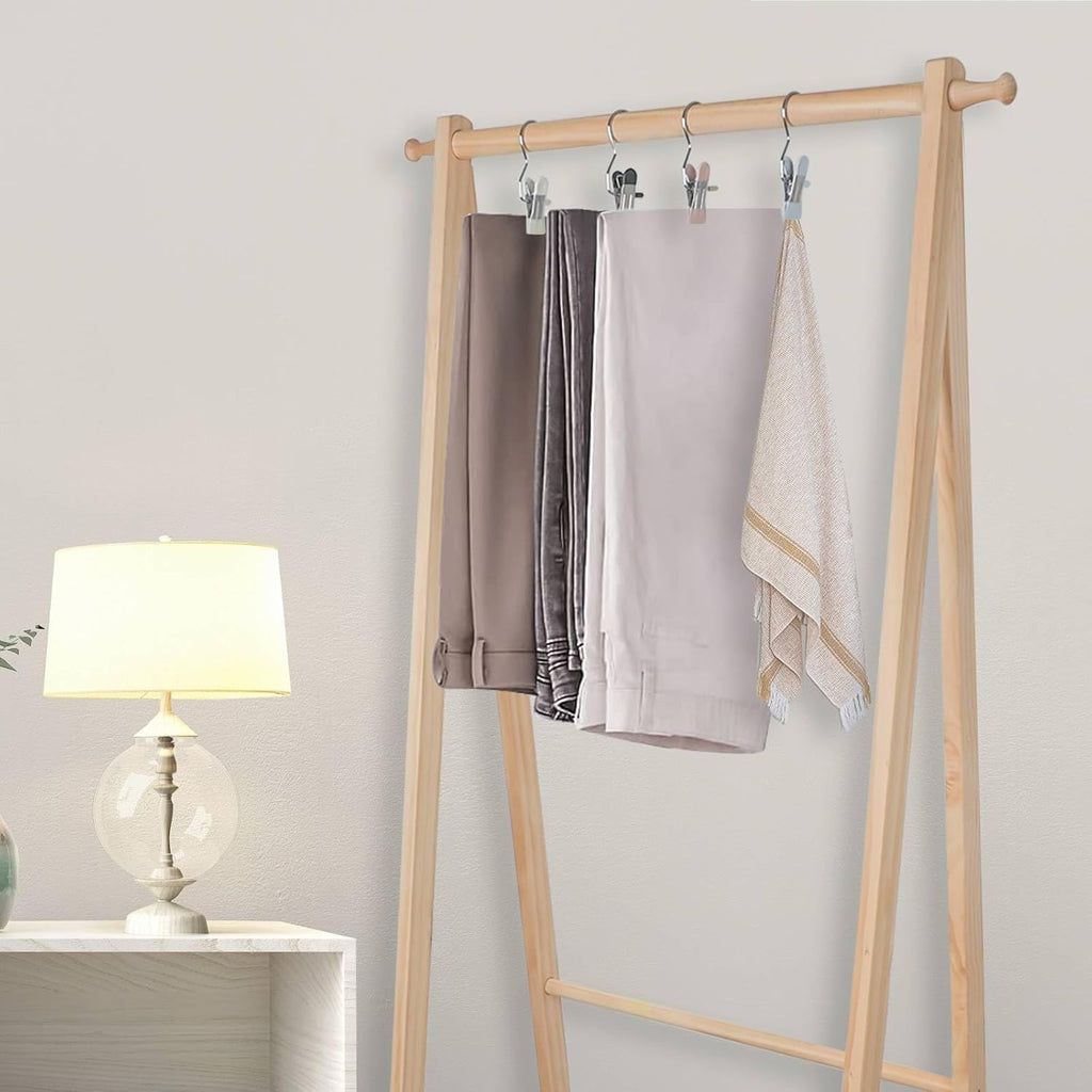 15/30Pcs Upgrade Double Head Clamp Dipped Clothespin for Laundry Hooks with Clips, Boot Holder, Hanging Clips, Portable Multifunctional Hangers Single Clip Space Saving for Jeans, Hats (15, Black)